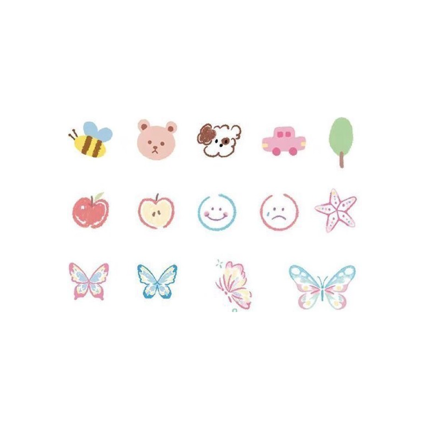 Tiny Cute Tattoos Set