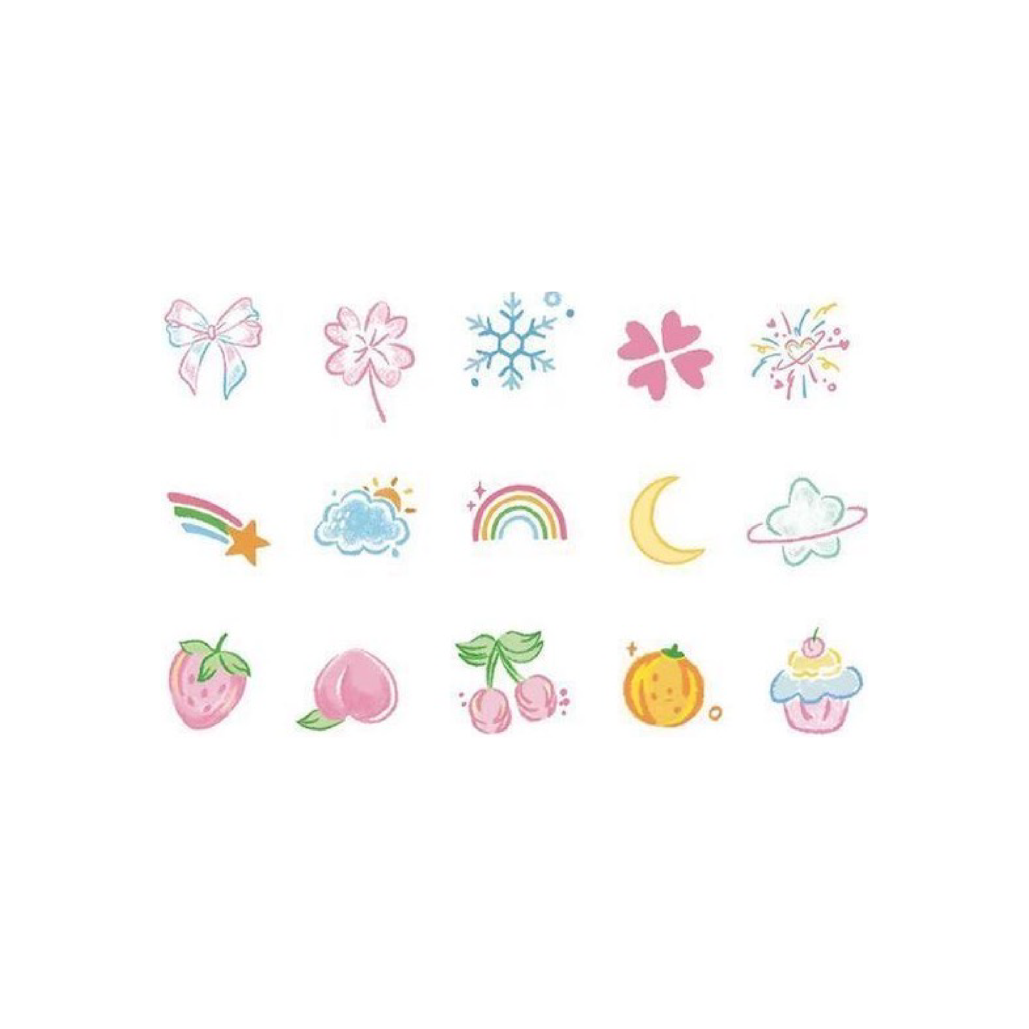 Tiny Cute Tattoos Set